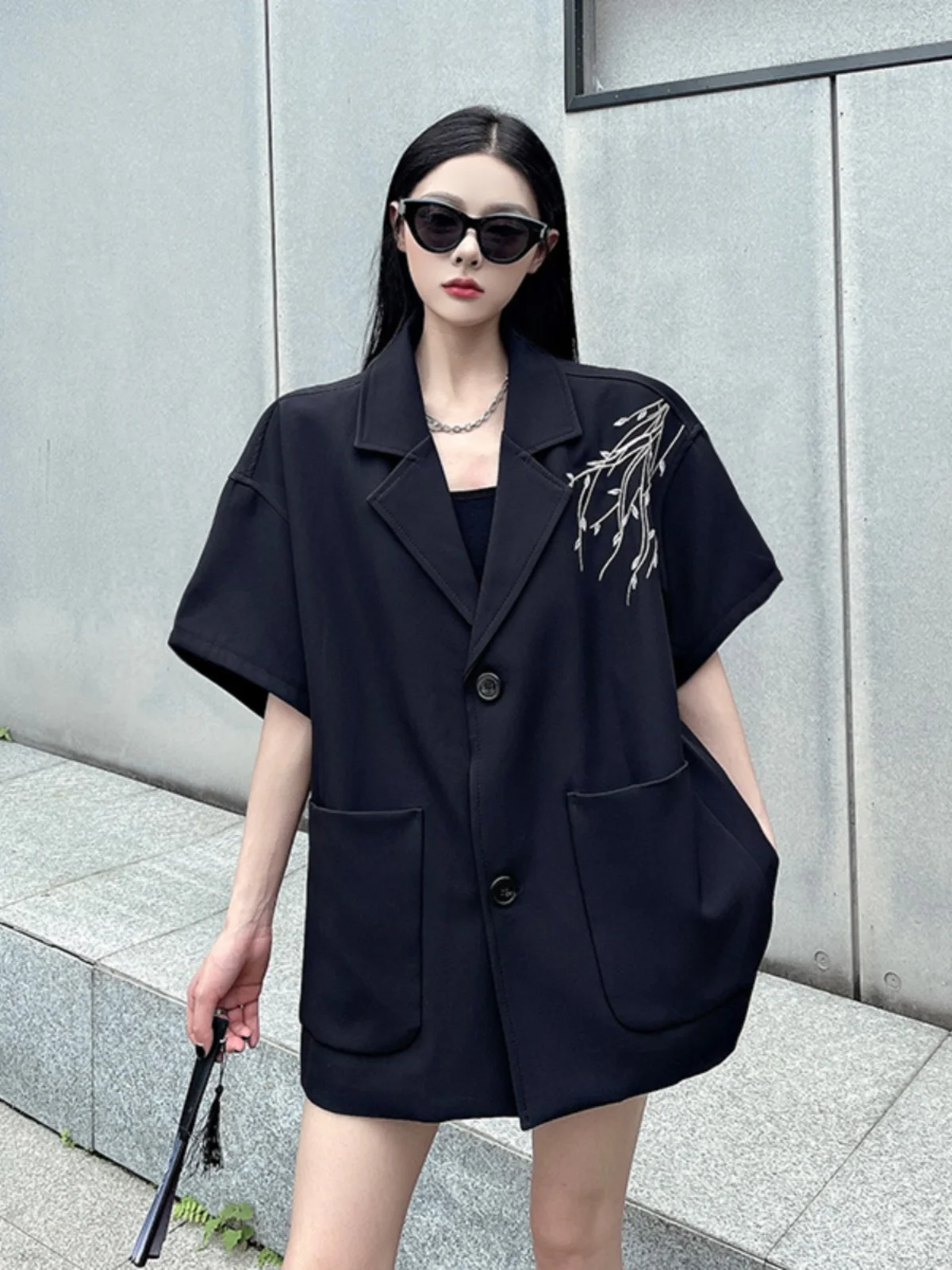 

Новинка, женская летняя рубашка в китайском стиле, новинка, Свободный кардиган с коротким рукавом, подчеркивающий индивидуальность, в национальном стиле