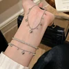 High Quality Versatile Heart Tassel Sparkling Bracelet For Women Girls Exquisite Light Luxury Bracelet Jewelry Accessories Gifts 1