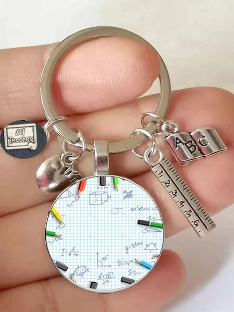 Portachiavi con scritta I Ate Some Pie and It Was Delicious, regalo divertente per matematici, studenti o insegnanti di matematica, regalo di laurea e st, colore: Argento, cod. NA