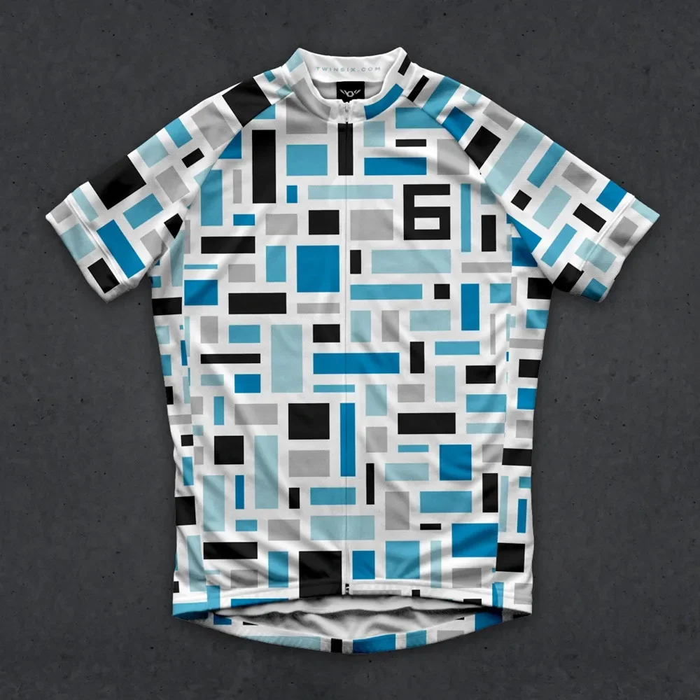 Twin Six 6 Men Cycling Jersey Summer Bike MTB Quick Dry Shirt Sun Protection Printed Sweatshirt Ciclismo Triathlon Top Uniform