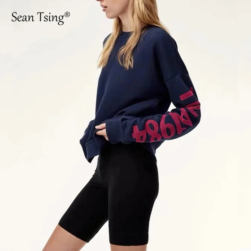 Sean Tsing&reg; Fashion Soft Viscose Biker Shorts Women Fitness High Waist Summer Slim Knee-Length Black Cycling Leggings Sportwear