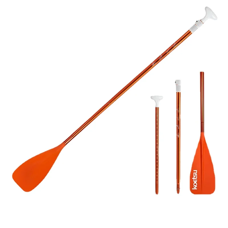 

Paddle Board Orange Aluminum Alloy Paddle Adjustable Single-Head Paddle Sup Carbon Kayak Paddle Fiberglass Stand Up Paddle