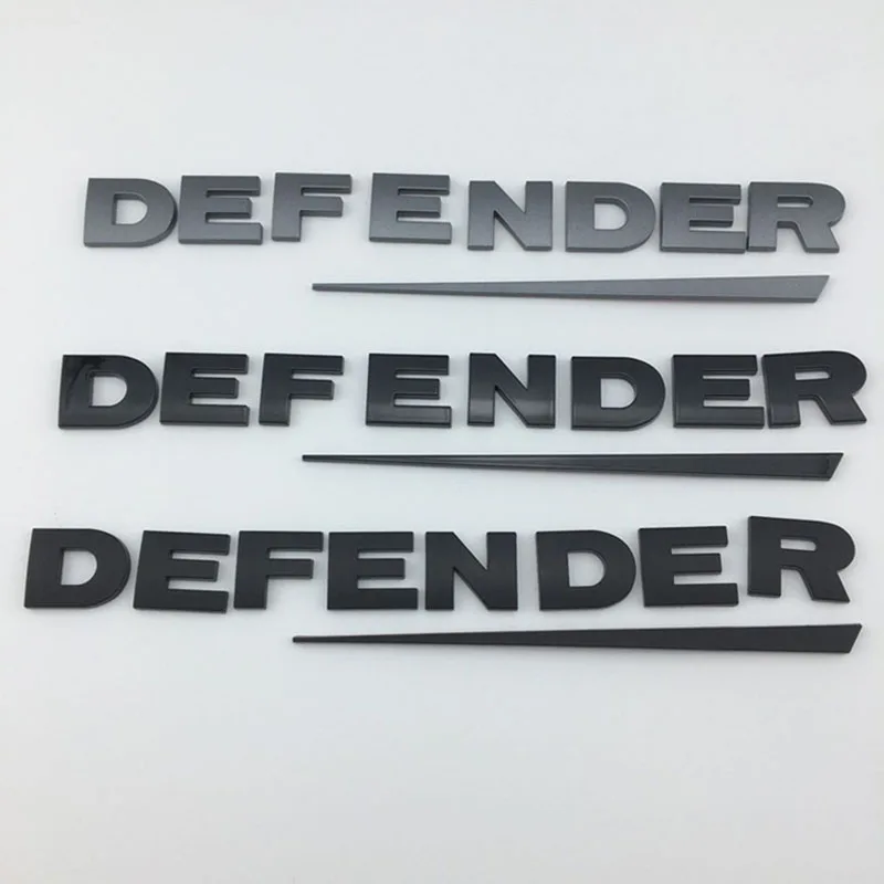 3D Abs Grigio Nero Lettere Per Bagagliaio Dell'Auto Defender Emblem Badge Sticker Per Land Rover Defender 90 Spoiler 110 Accessori Lego