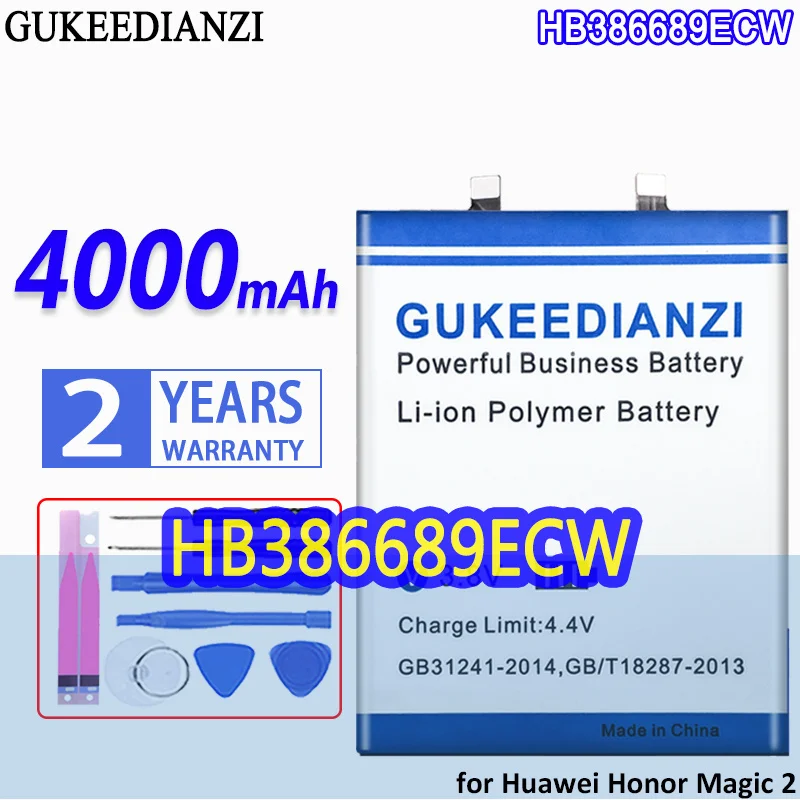 

Аккумулятор GUKEEDIANZI высокой емкости HB386689ECW 4000 мАч для Huawei Honor Magic 2 Magic2 TNY-AL00 TL100