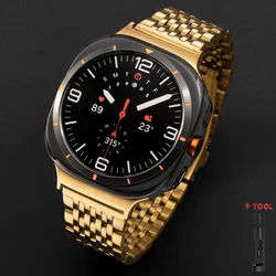 Stainless Steel Quick Fit Metal Bracelet Wristband for Galaxy 7 Ultra 47mm (Gold)