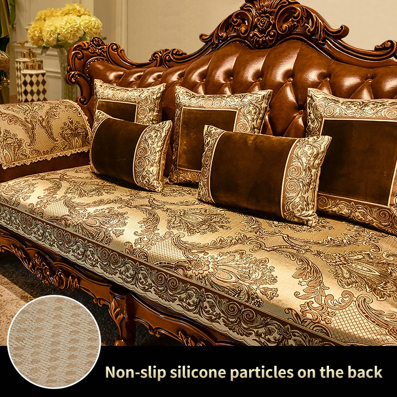 Luxury High-end Sofa Covers European Chenille Universal Non-slip Sofa Cushion Home Living Room Furniture Protector Couch Cover 3