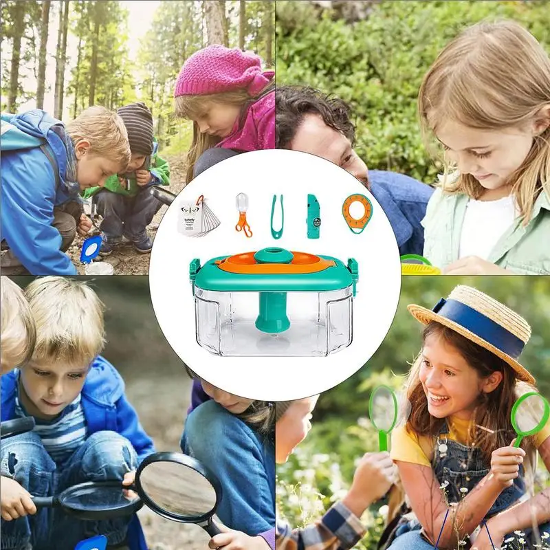 Bug Viewer Outdoor Insect Box Magnifier Observer Kit Insect Catcher Cage Kids Science Nature Exploration Tools Educational Toy 5