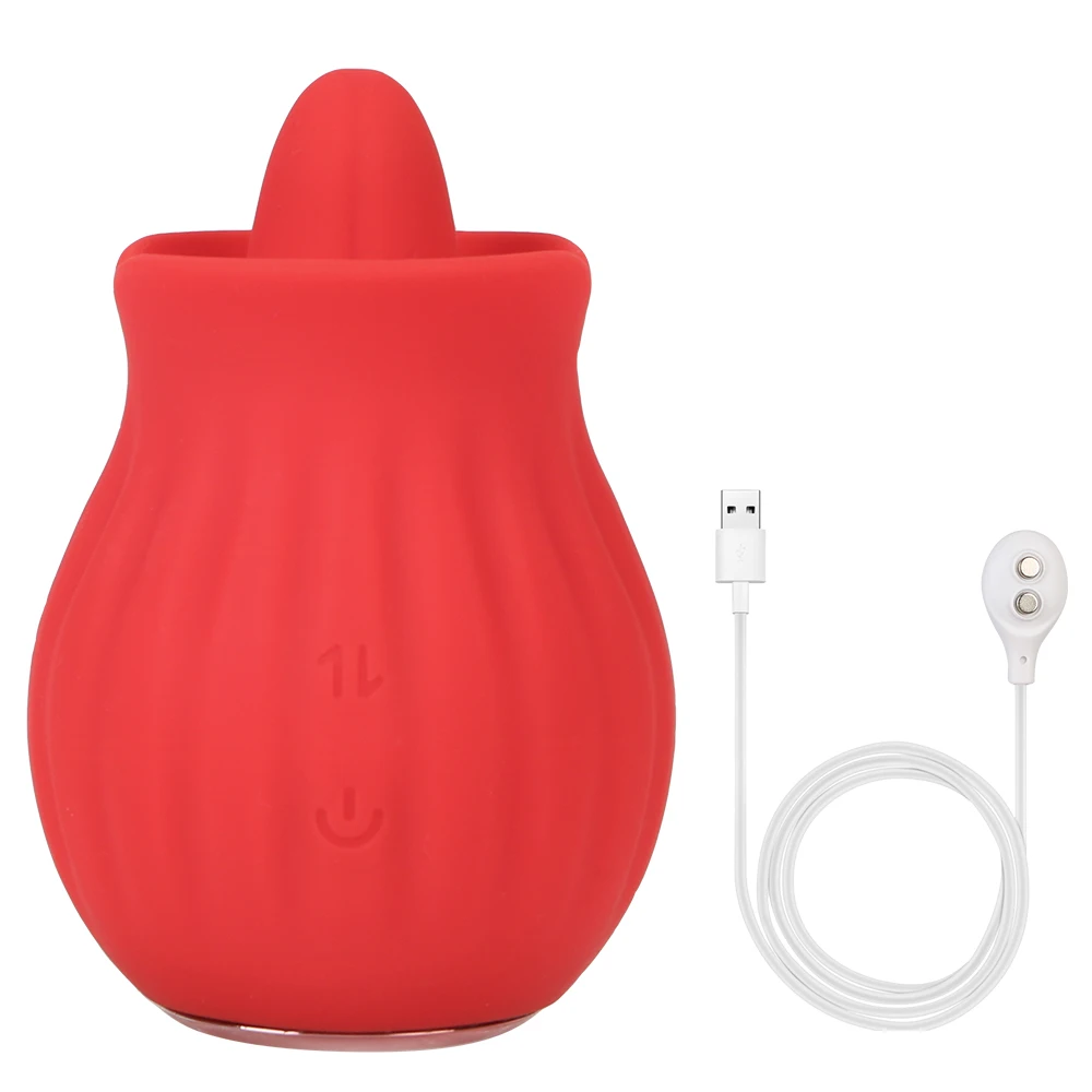 Vibratore a forma di rosa con stimolazione linguale per clitoride_voghion.com
