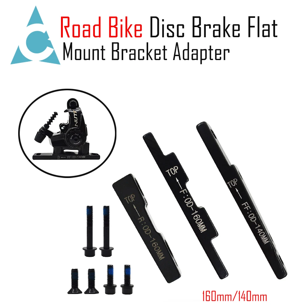 Road Bike Disc Brake Flat Mount Bracket Adapter 140mm 160mm Bicycle
