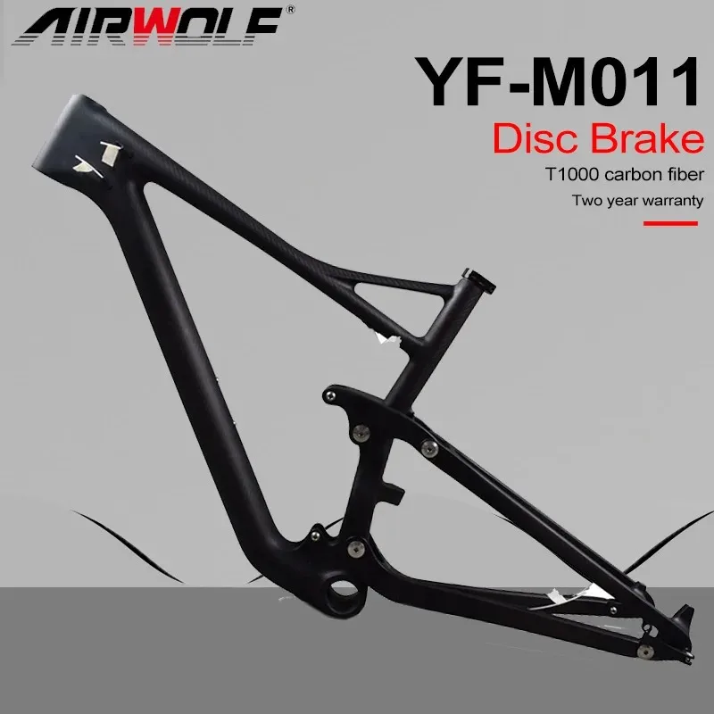 Airwolf T1000 Carbon Shock Bike Frame142 * 12Mm Mountainou Bicicletta Freno A Disco Frameset 29Er Bike Frameset