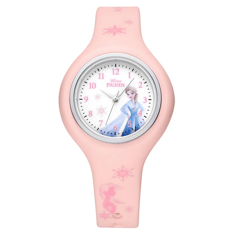 Disney Quartz Wristwatch Elsa and Anna Kawaii Gifts Korean Style Fashion Simple Frozen Girls Watch Water Resistant Watch Buckle 5