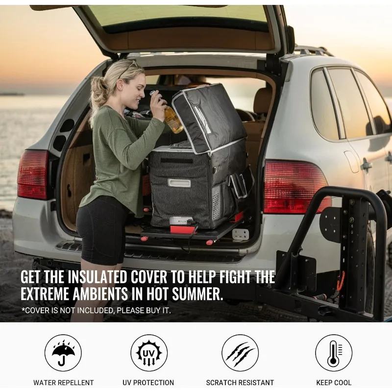 BougeRV 12 Volt Refrigerator 12V Car Fridge 30 Quart Portable Freezer Compressor Cooler -7℉~50℉ Compressor Freezer