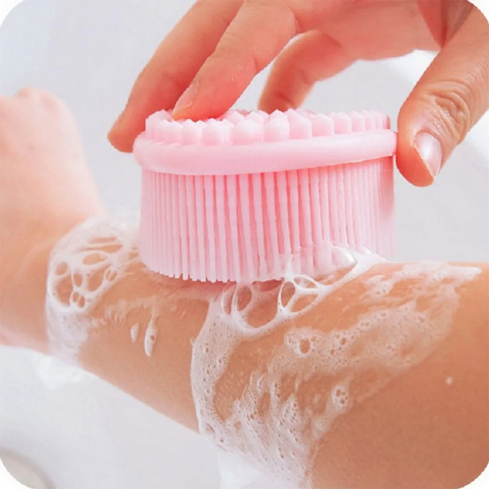 

Ultra Soft Gel Bath and Shower Massage Brush Head Massage Shampoo Brush Gentle Touch Cleaning Brush