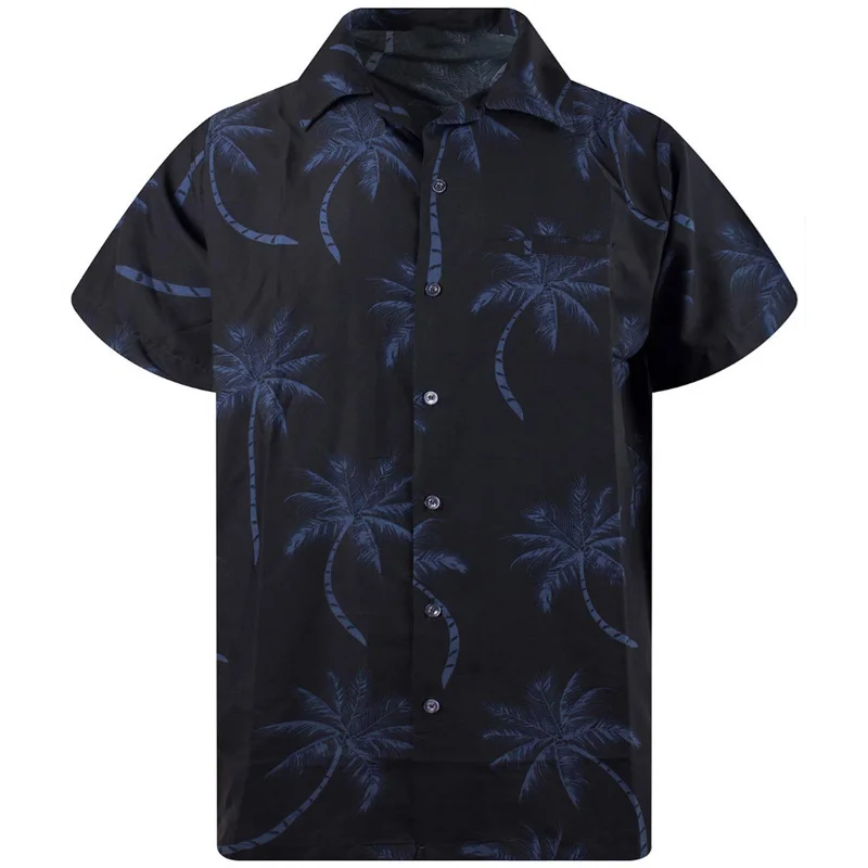 Men\'s shirt pattern shirt 3D printed short sleeved casual clothing vacation summer Hawaiian shirt comfortable and breathable