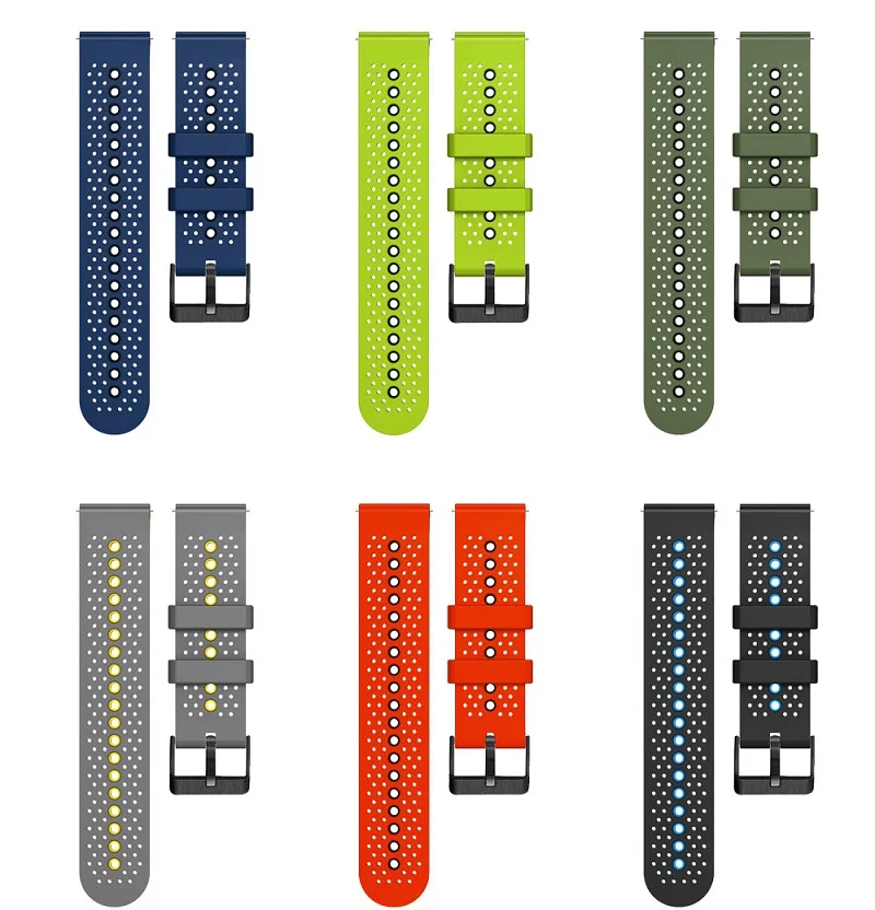 Universal 22mm Silicone Smart Watch Band - Versatile Accessory Strap in Multiple Colors