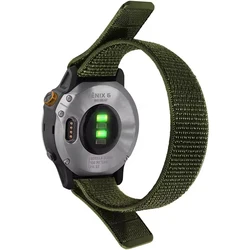 Versatile Nylon Hook & Loop Strap - QuickFit Bands Replacement Bracelet - QuickFit 26mm (Green)