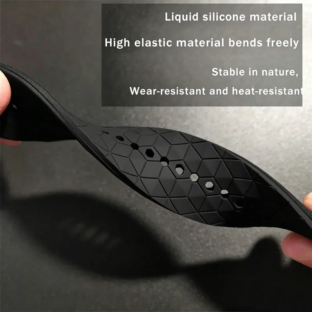 Silicone Watchband Bracelet for Smart Sports Watches - 20mm/22mm Strap