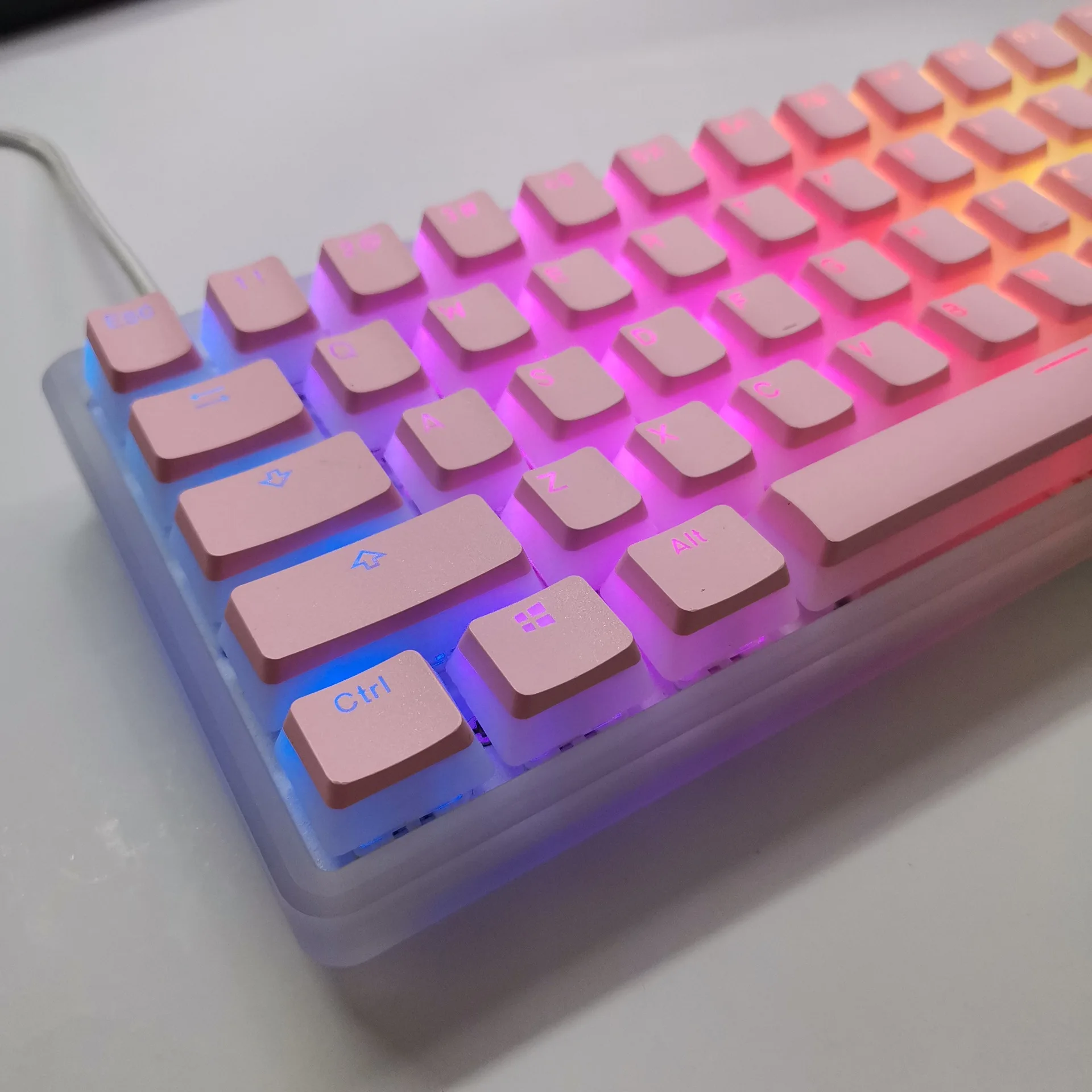 Oem Keycap translúcido para teclado mecânico, pudim