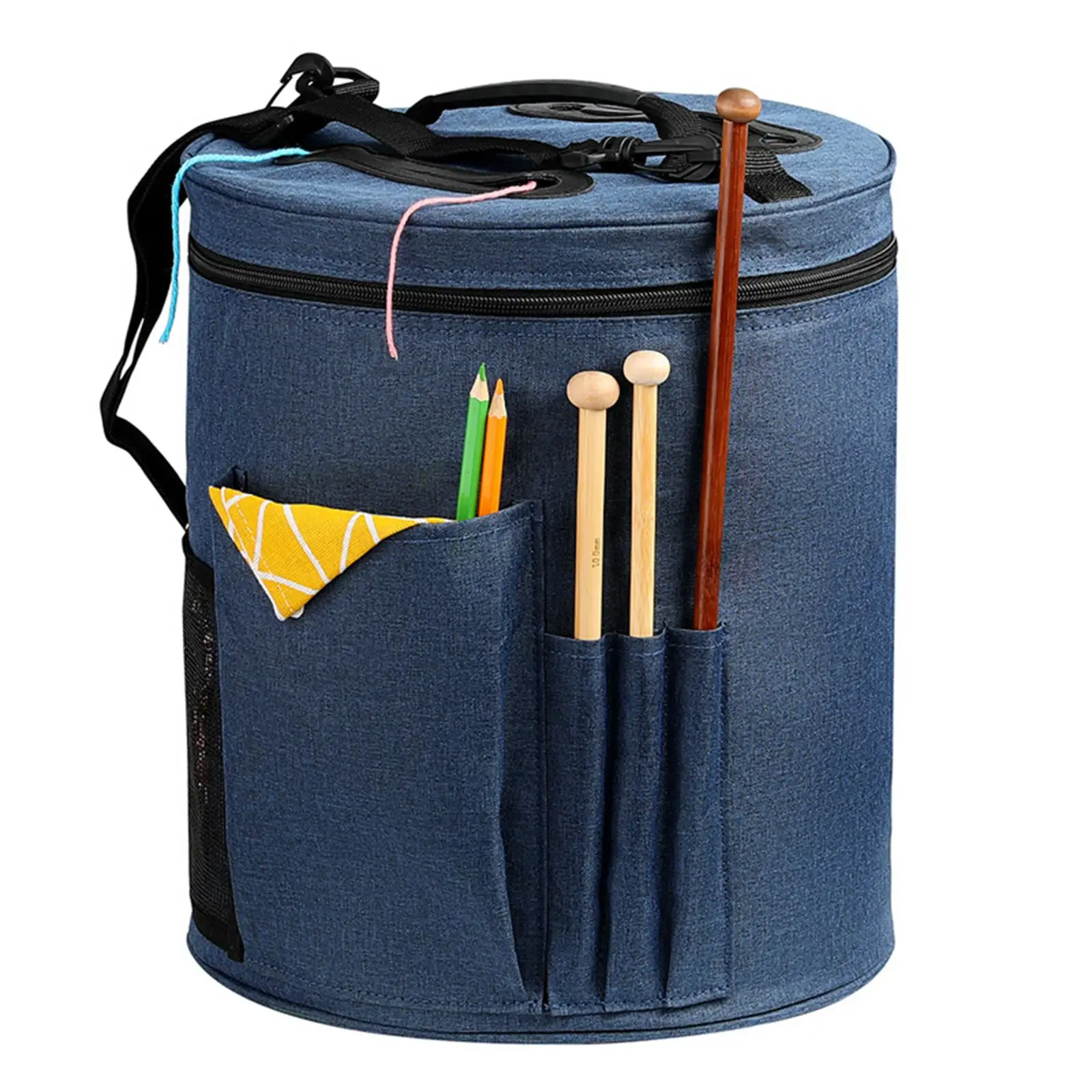 Crochet Bag Yarn Storage Bag with Hole for Crochet Hooks Knitting Pins