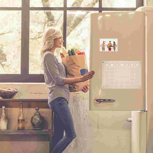 Magnetic Calendar Refrigerator Meal Planner Glass Whiteboard Clear Fridge  Wall Acrylic Dry Erase - AliExpress