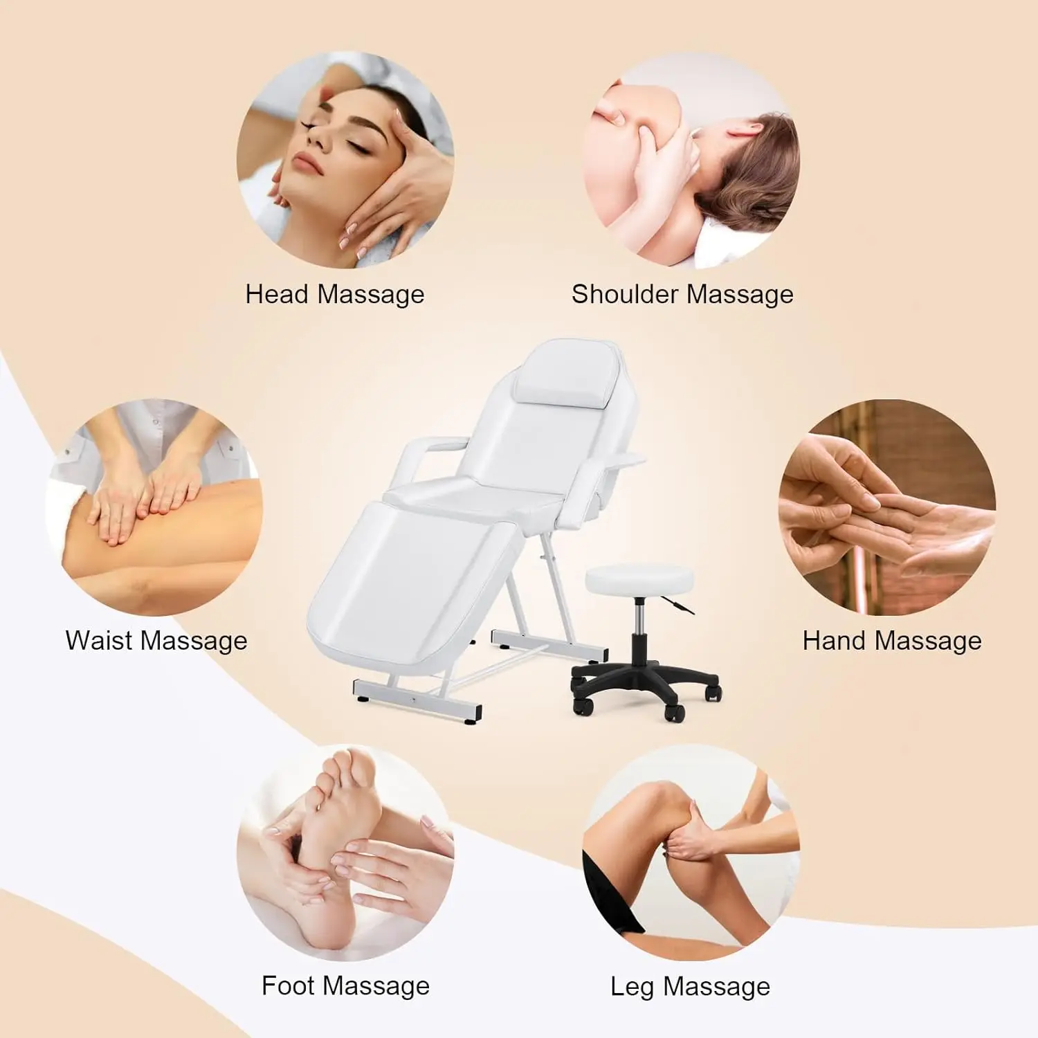Artist hand Facial Bed Massage Table Adjustable Tattoo Chair W/Free Barber Bed Spa Chair Salon Massage Equipment Tattoo Salo