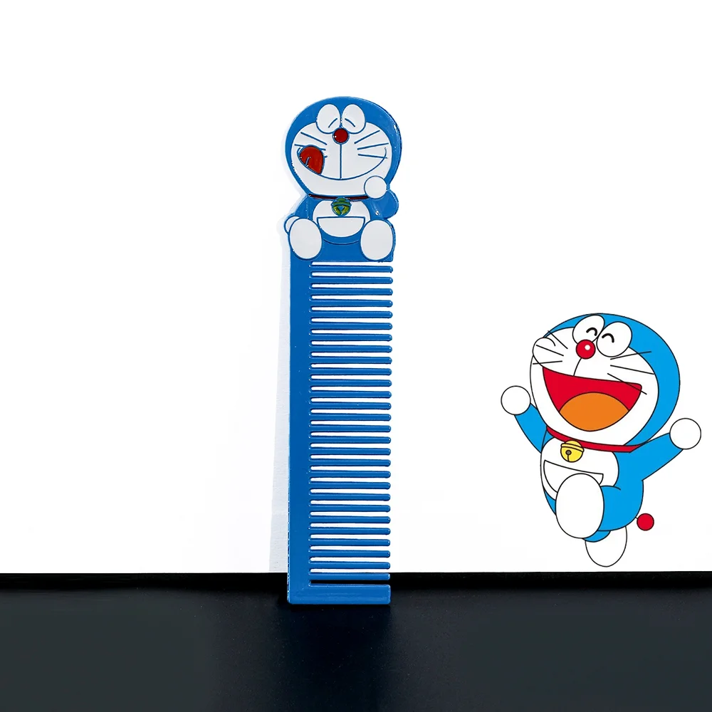 Anime Doraemon Spazzola Per Capelli Pettine Antistatico Strumento Per Lo Styling Di Bellezza Pettine Per Trucco In Metallo Cute Doraemon Badge Accesso