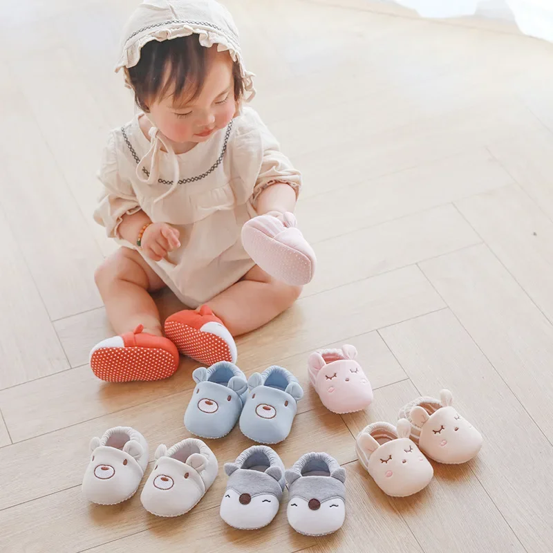 Baby Boys Girl Shoes First Walkers Cartoon Pattern fabric Cotton Shoe Unisex Non-slip Breathable Soft Bottom Toddler Crib 0-18M baby shoes