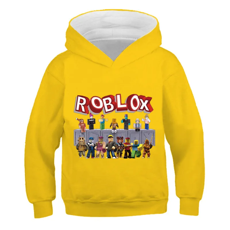 Boys Funny Robloxing Game Print Hoodies Cartoon Long Sleeve Children Pullover Spring Kids Girls Tops Children Clothes 3-14 Years children's sweatshirts Hoodies & Sweatshirts