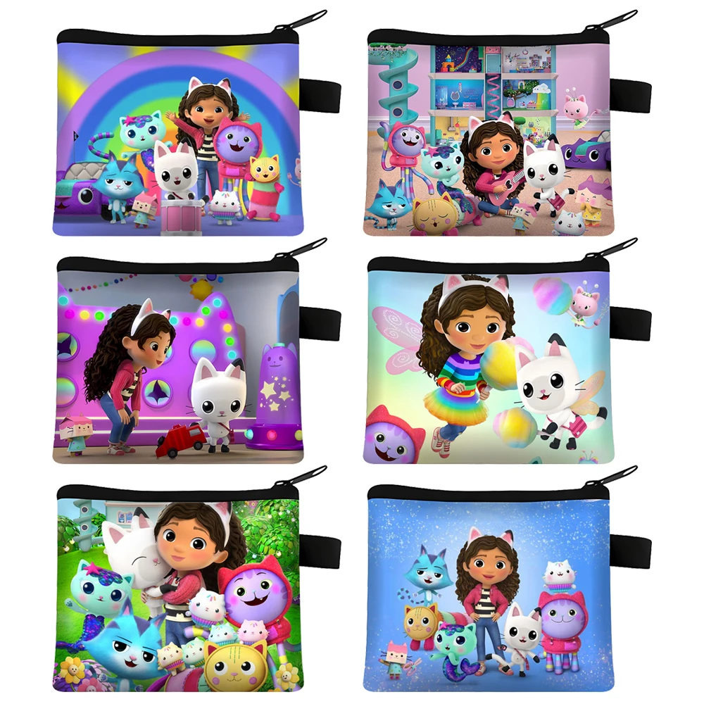 Gabby Dollhouses Bambini Cartoon Portamonete Bambini Cute Mini Portafoglio Anime Printed Fashion Coins Pouch Girl New Change Purse Gift