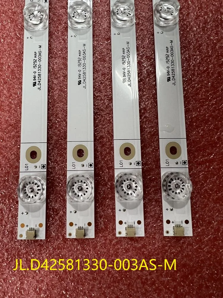

Kit 4pcs 8LED LED backlight strip For HISENSE H43A6100 43H6E JL.D42581330-003AS-M HISENSE43-4X8 43RGE JHD425S1U51