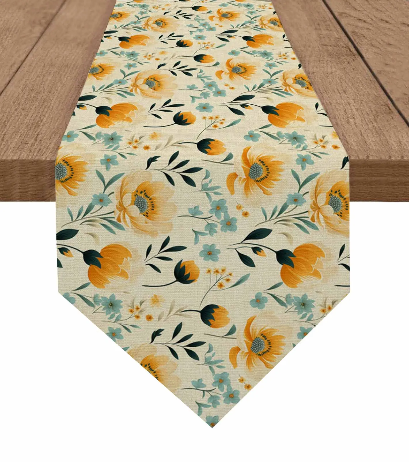 

Винтажная настольная дорожка с цветами и листьями для свадебной вечеринки