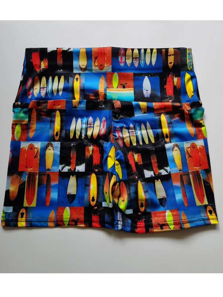 Digital Printing Knitted Sports New Shorts for Women Running Yoga Fitness Tight Quick Dry Training Outfits Gym Clothing