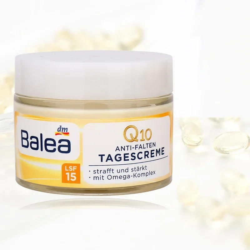 Balea Q10 SF15 Anti Wrinkle Face Day Cream Omega Complex Tighten Strengthen Skin Resistance Elasticity Moisturizing Energy