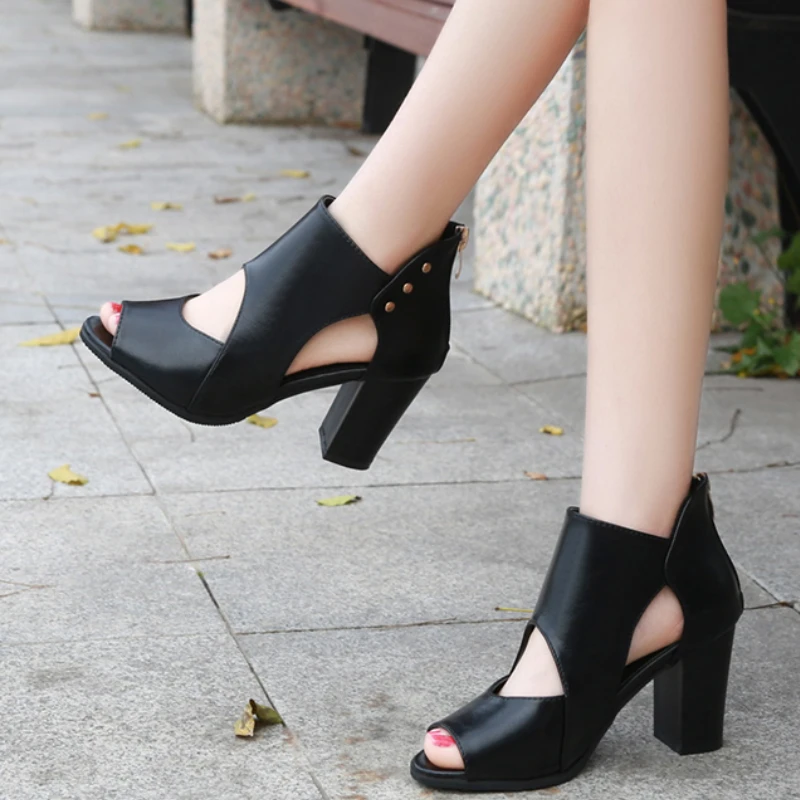 chunky heel sandals platform
