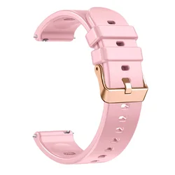 Sleek Silicone Replacement Watchband - Versatile 18mm Strap for Huawei GT5 41mm (Pink)