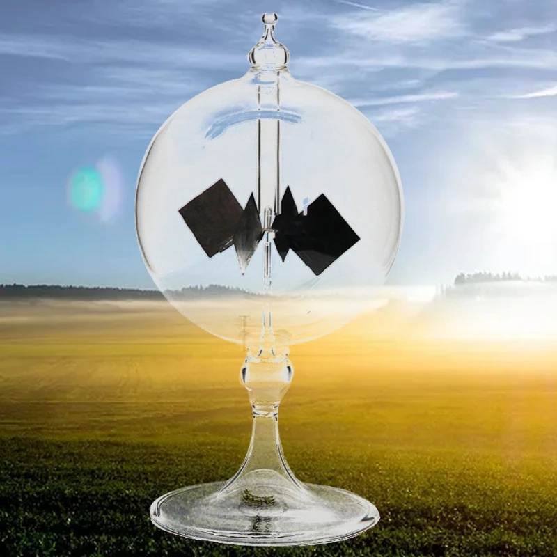 for Sun Light Energy Spinning Vanes Radiation Dosimeter Clear Solar Power Radiometer Glass Radiometer Science Education 2