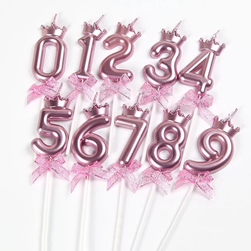 Festive Snowflake Digital Number Candles Cake Topper