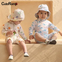 Girl boy swimsuit Set Sunscreen Zipper Baby swimwear for Kids Girls full sleeve Child bathing suit may infant girl Surfing suit 1