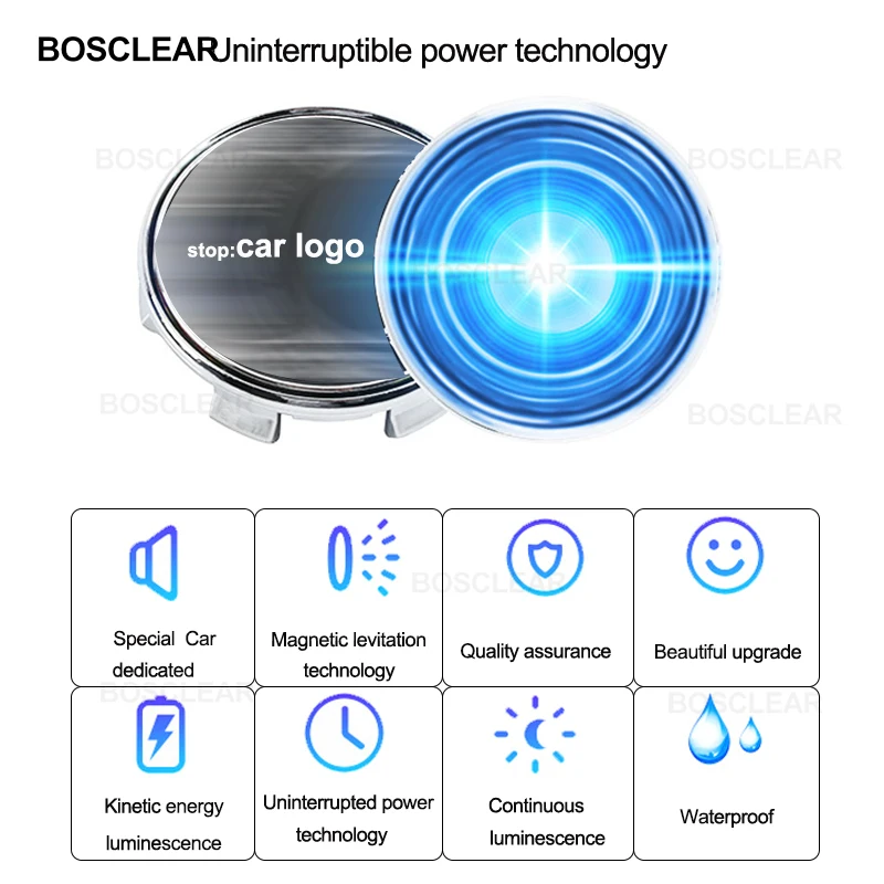 Hub Light Car Wheel Cap Floating Illumination LED Light Center Cover