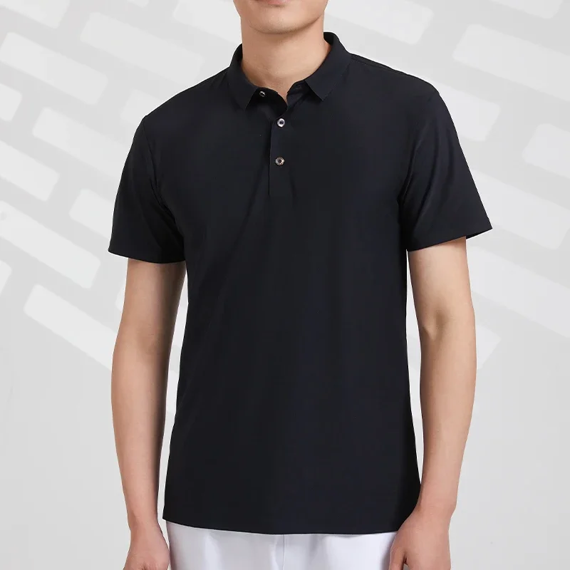 Men's Solid Colour Sports Tee Gym Fitness Training Clothes Tight Stretch Running Jersey Golf Baseball Short Sleeve Neck T-shirt 4