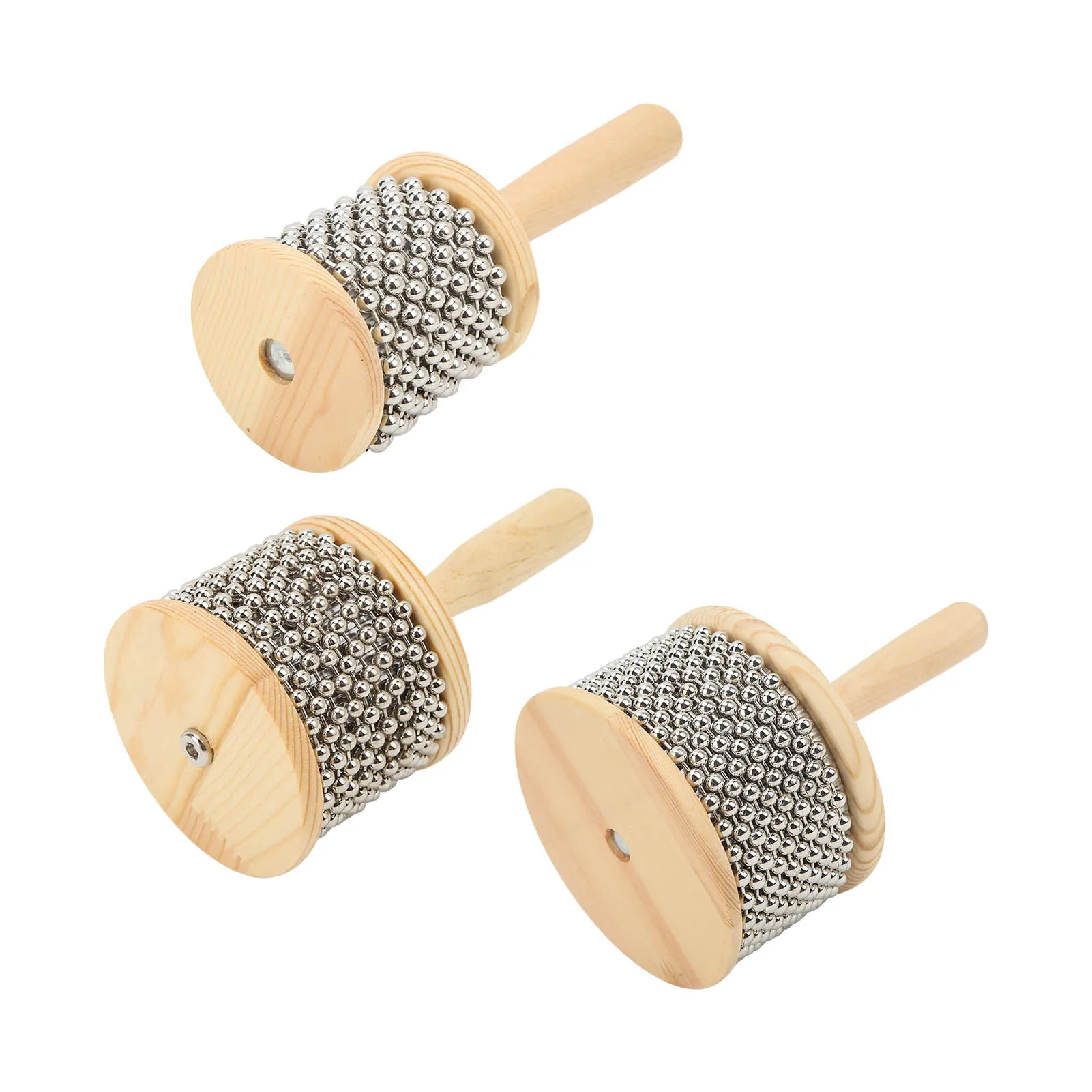 Hand Cranked Cabasa Comfortable Grip Cabasa Easy Steel Ball Beautiful Sound for Over 4 Years Old for Rhythm Training