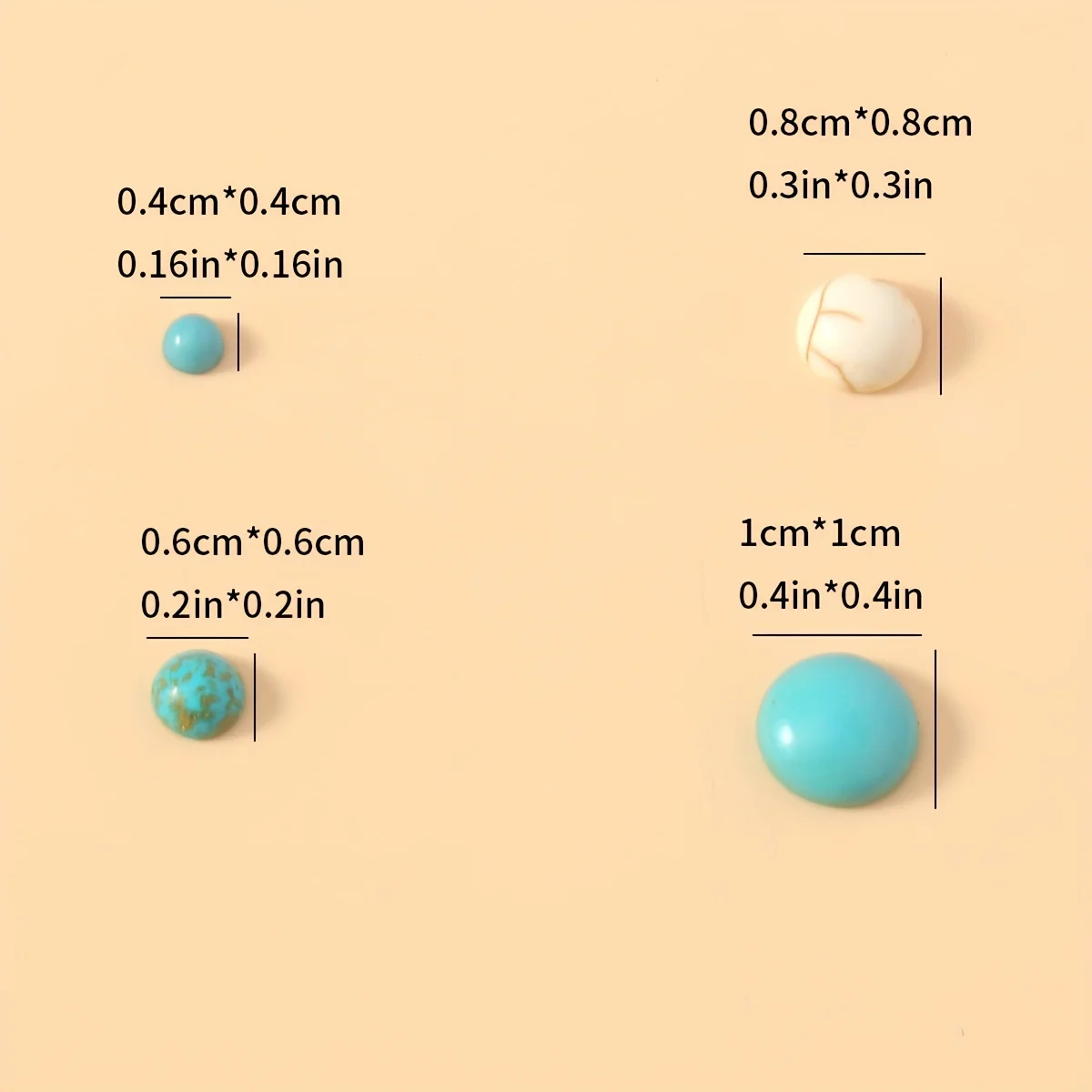 Set of 100/200 Plain Blue Turquoise Inlaid Pendant and Ring Components