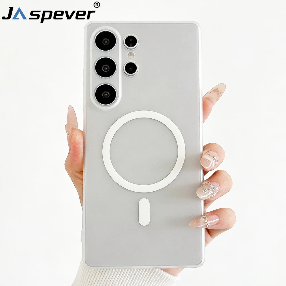 Luxury Transparent Matte Ultra Thin Soft Magnetic TPU Phone Case Cover