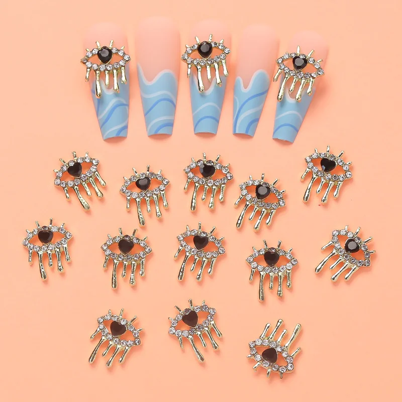 

Alloy Nail Art Accessories Spooky Elegant Eye Shape Design Great For Halloween Themed Manicure Easy To Apply And Remove Dark