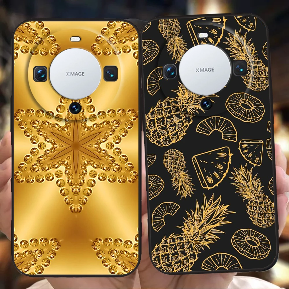 Gold Foil Art Silicone Phone Case Cover