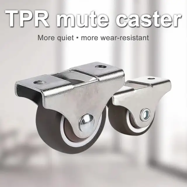 Mini Ruote Autoadesive 360&deg; - 8 Pezzi Con Cuscinetti A Sfera - Per Elettrodomestici E Mobili Leggeri - Bianco