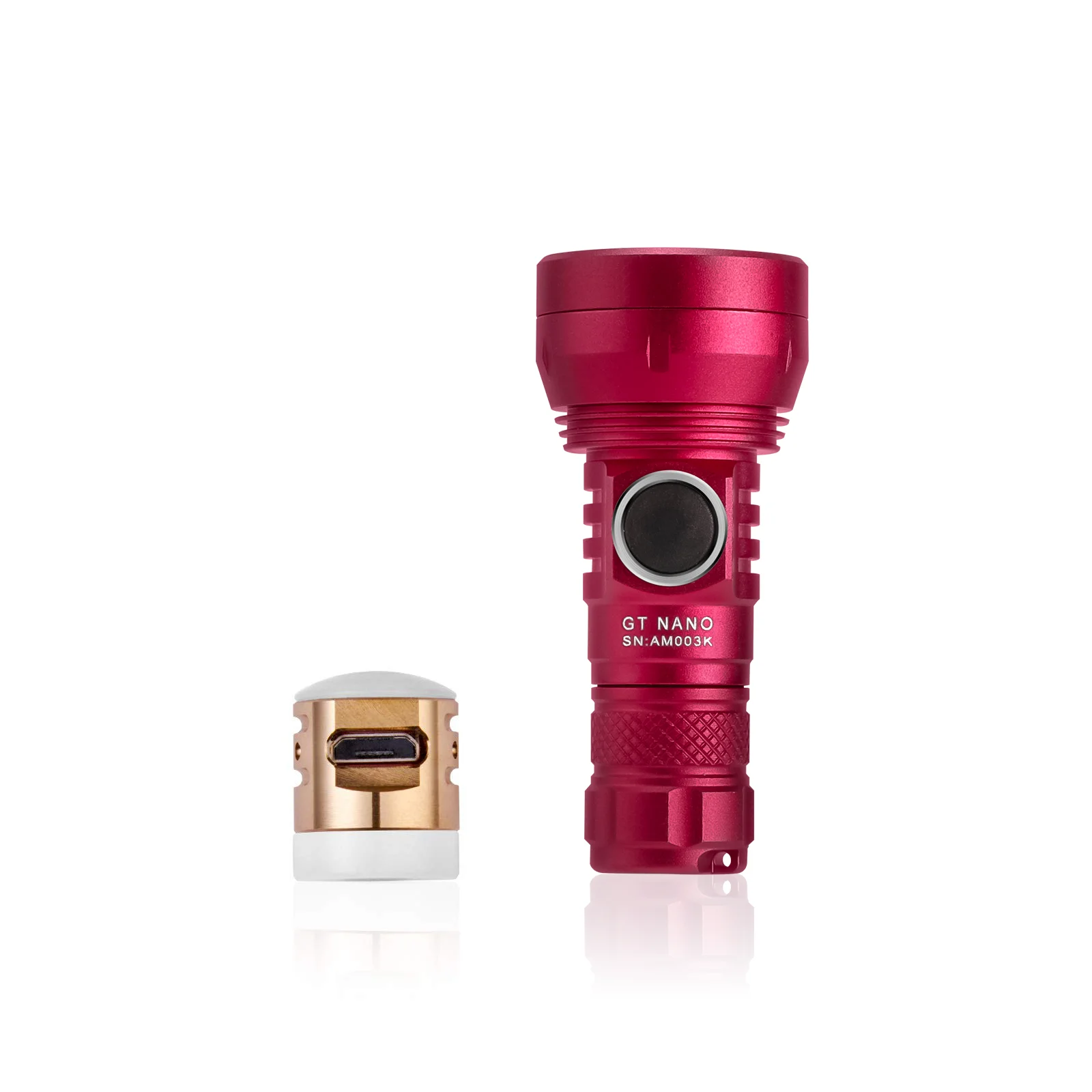 

Мини-фонарик с USB-зарядкой, GT NANO, красный, длинный фонарик с брелоком, фонарик с аккумулятором 10180, 306 метров, 450 люмен