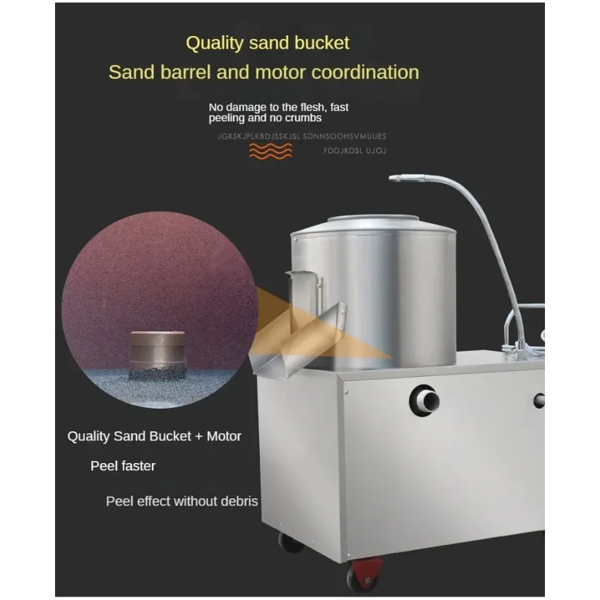 Stainless Steel Electric Potato Peeler for Commercial Use with Easy Cleaning Function 6