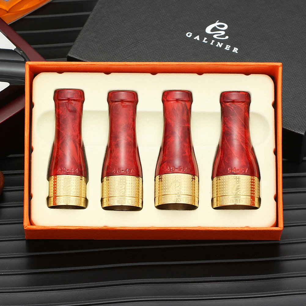 Portable Cigar Mouthpiece Four Sizes Resin Metal Mouthpiece Gift