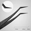 Precision Eyelashes Extension Tweezers Black For Make Fans Boot Isolation False Lash Clip Tongs Nail Art Makeup Tools Supplies 4
